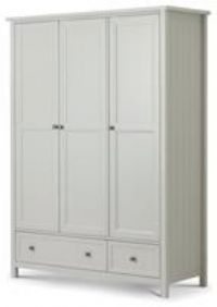 DOVE GREY MAINE 3 DOOR COMBINATION WARDROBE