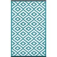 Green Decore 150 x 240cm Reversible Outdoor Nirvana Rug - Teal Blue/White