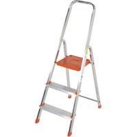 Light Duty DIY Aluminium Platform Step Ladders in 3,4,5,6,7 & 8 Treads