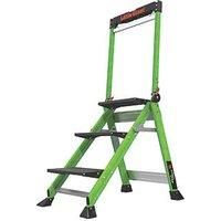 Little Giant Jumbo GRP Fibreglass & Aluminium 3-Treads Step Stool 1.35m (124KA)