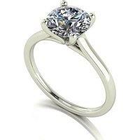Moissanite 9Ct White Gold 1Ct Equivalent Solitaire Twist Ring