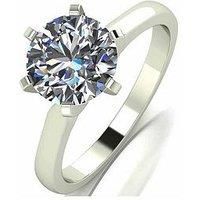Moissanite 9Ct 1Ct Rub Set Wed Fit Solitaire Ring - Gold