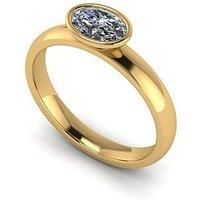 Moissanite 1.16 Carat Moissanite 9 Carat Yellow Gold Solitaire Ring With Stone Set Shoulders