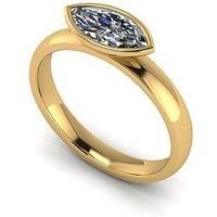 Moissanite 9Ct White Gold 1.18Ct Equivalent Emerald Cut Solitaire Ring