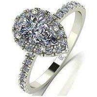 Moissanite 18 Carat White Gold 1 Carat Solitaire Ring