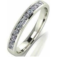 Moissanite 33 Point Moissanite 9 Carat White Gold Channel Set Eternity Ring