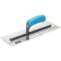 OX OX-P530114 Pro Ultra Flex Finishing Trowel - Stainless Steel Concrete Finishing Hand Tool - Plaster Finishing Trowel with Soft Grip Handle - 14 inch