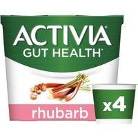 Activia Rhubarb Gut Health Yogurt 4 x 115g (460g)