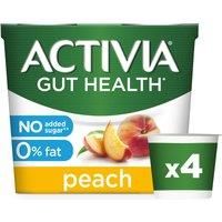 Activia Peach No Added Sugar Gut Health Yogurt 4 x 115g (460g)