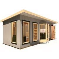 Shire Cali Home Office 20 ft x 8 ft With Side Shed
