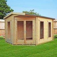 Shire Rivington 10 ft x 14 ft 28mm Corner Log Cabin