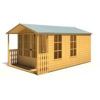 Shire Delmora 8 ft x 14 ft Summerhouse With Veranda