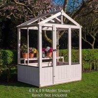 Shire 6 ft x 16 ft Holkham Greenhouse Painted Pink