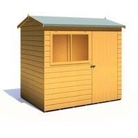 Shire Lewis 7 ft x 5 ft Reverse Apex Style Handmade Garden Shed Style C