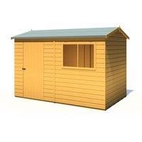Shire Lewis 10 ft x 6 ft Reverse Apex Style Handmade Garden Shed Style D