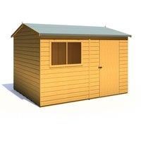 Shire Lewis 10 ft x 8 ft Reverse Apex Style Handmade Garden Shed Style C