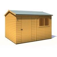 Shire Lewis 10 ft x 8 ft Reverse Apex Style Handmade Garden Shed Style D