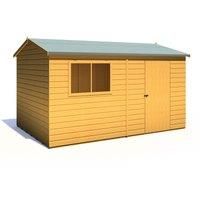 Shire Lewis 12 ft x 8 ft Reverse Apex Style Handmade Garden Shed Style C