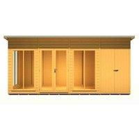 Shire Lela 16 ft x 6 ft Summerhouse with Storage Shed