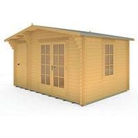 Shire Bourne 13' 6" x 13' 6" (Nominal) Apex Timber Log Cabin (114TJ)