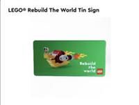 LEGO VIP Tin Sign 5007159 Yellow Classic Logo. FREE P&P!!