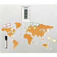 Vivo World Map Fridge Magnet With Dry Wipe Set Travel Planner