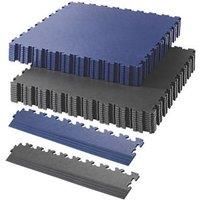Garage Floor Tile Company X Joint Single Garage Interlocking Floor Tile Pack Blue / Graphite 13m 57 Pieces (875RV)