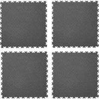 Garage Floor Tile Company Recycled X-Joint Interlocking Floor Tiles Graphite 7mm 4 Pack (171YU)