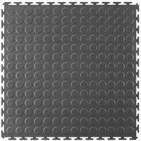 Ecotile E500/7 Interlocking Floor Tile Graphite 500 x 500mm 4 Pack (272RV)
