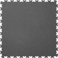 Heavy Duty Garage Flooring - 4 Tiles of PVC Interlocking Floor Tile, Gym Matting (497 x 497 x 7mm) (Graphite)