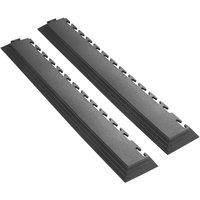 Ecotile Recycled T-Joint Interlocking 7mm Corner Ramps Black 588mm x 90mm 2 Pack (246YU)