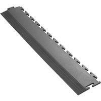 Ecotile Recycled T-Joint Interlocking 7mm Floor Tile Edge Ramps Graphite 498mm x 90mm 2 Pack (190YU)