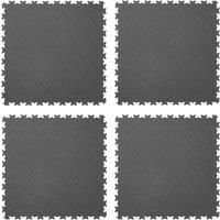Garage Floor Tile Company X-Joint Interlocking Floor Tiles Graphite 5mm 4 Pack (652YU)