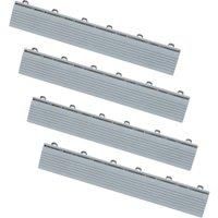 Swisstrax Ribtrax Pro Vented Garage Floor Tile Ramp Pearl Silver 400mm x 63mm 4 Pack (506YU)