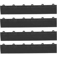 Swisstrax Ribtrax Pro Vented Garage Floor Tile Ramp Jet Black 400mm x 63mm 4 Pack (861YU)