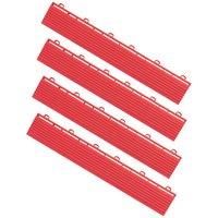 Swisstrax Ribtrax Pro Vented Garage Floor Tile Ramp Racing Red 400mm x 63mm 4 Pack (475YU)