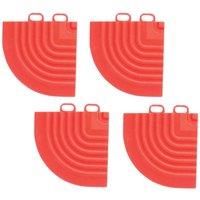 Swisstrax Ribtrax Pro Corner Racing Red 63mm x 63mm 4 Pack (100YU)