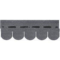 Roof Pro Grey Round Bitumen Roof Shingles 1m x 340mm 16 Pack (942KW)