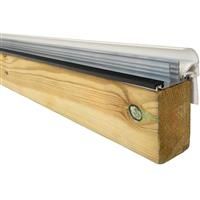 Solstice Capex Snap Down Gable End Finishing Profile 10-25mm 4000mm in White Aluminium