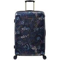 Sara Miller Large Midnight Leopard 4 Wheel Trolley Suitcase