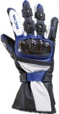 Richa Ravine Leather Motorcycle Gloves 3XL Black Blue