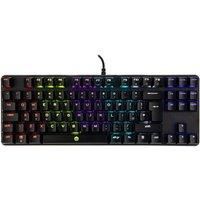 Prizm Rogue TKL USB Mechanical Gaming Keyboard | Prizcision Blue Switches | 26 Key Anti-Ghosting | 87 Double Injection Keys | Wired 1.5m PU Cable | Rainbow Backlight with 9 light modes | Metal Plate