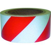 Sirius Adhesive Hazard Warning Tape Red / White 50mm 33m