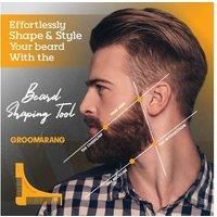 Beard Styling Shaping Shaving tool Template & Trimming Comb to Lines & Symmetry