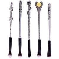 5 Makeup Brushes Set Eyeshadow Eyeliner Eyebrow Magic Wizard Wands Design