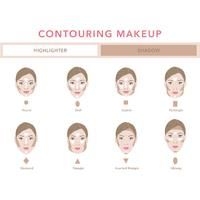 Glamza 20pc White Eye And 15pc Contour Pallet Eye Face Makeup Brush Set Kit