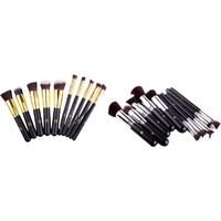 Professional Ib 10Pc Makeup Brushes - Black