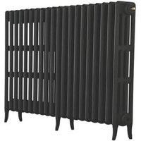 Arroll Neo-Classic Black Primer 4 Column Radiator, (W)1234mm X (H)760mm