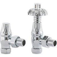 Arroll Ornate Head Thermostatic Radiator Valve & Lockshield Chrome