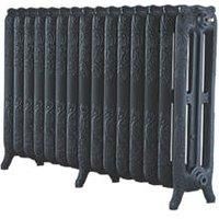 Montmartre 768 High French Embossed 15 Section Cast Iron Radiator finished Black Primer